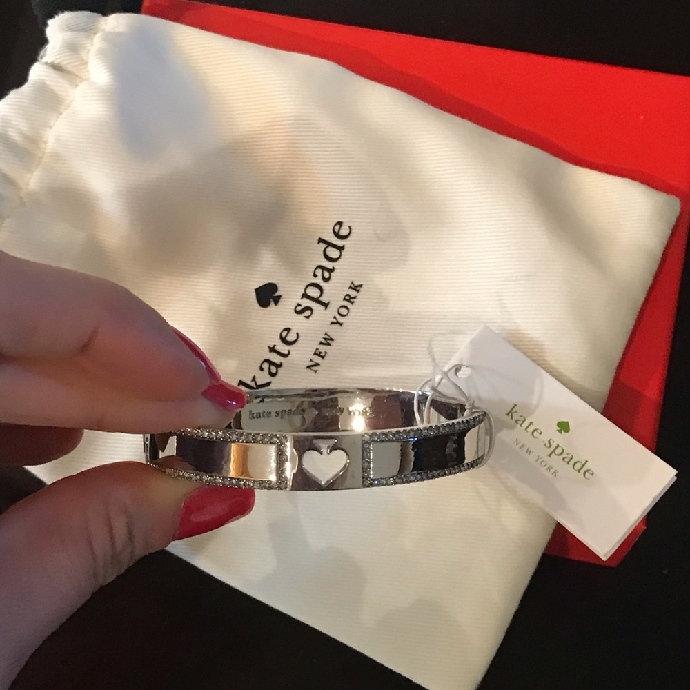Kate Spade Silver Bangle Clasp Bracelet NWT